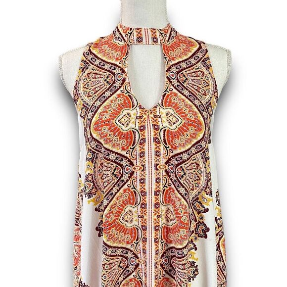 Xhilaration Multi Color Tribal Print Above the Knee Mini Dress Women’s Size Medi - Picture 8 of 12